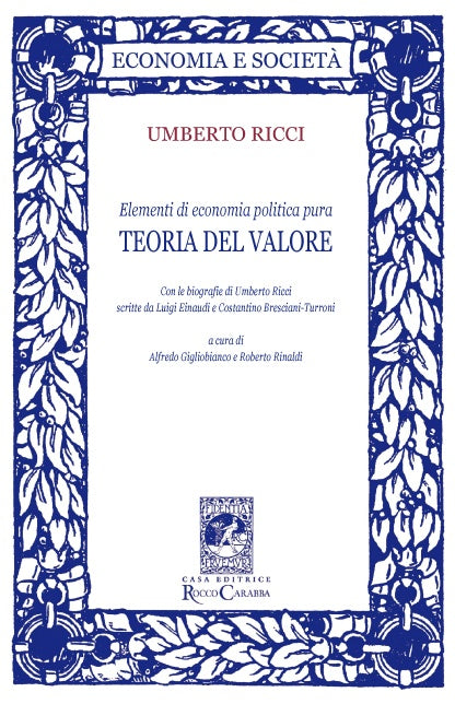 Elementi di economia politica pura: Teoria del valore